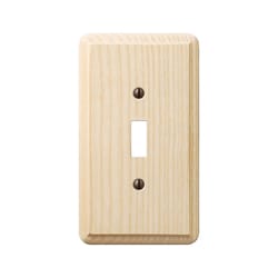 Amerelle Contemporary Unfinished Beige 1 gang Wood Toggle Wall Plate 1 pk