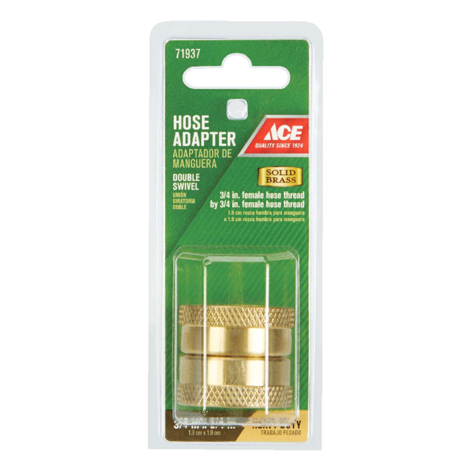 Ace 3/4 in. Brass Threaded Female Hose Coupling Ace Hardware