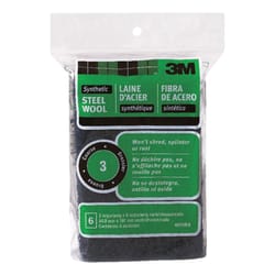 3M  3 Grade Medium  Steel Wool Pad  6 pk 