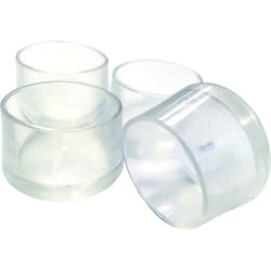 Ace Plastic Leg Tip Clear Round 2.38 in. W X 1.75 in. L 4 pk