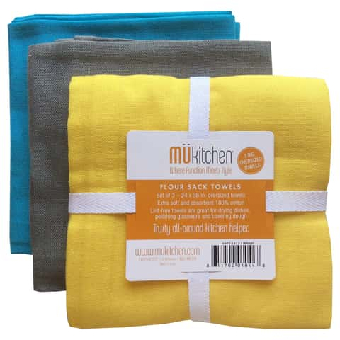 Mu Kitchen Wharf Cotton Flour Sack Towel 3 pk - Ace Hardware