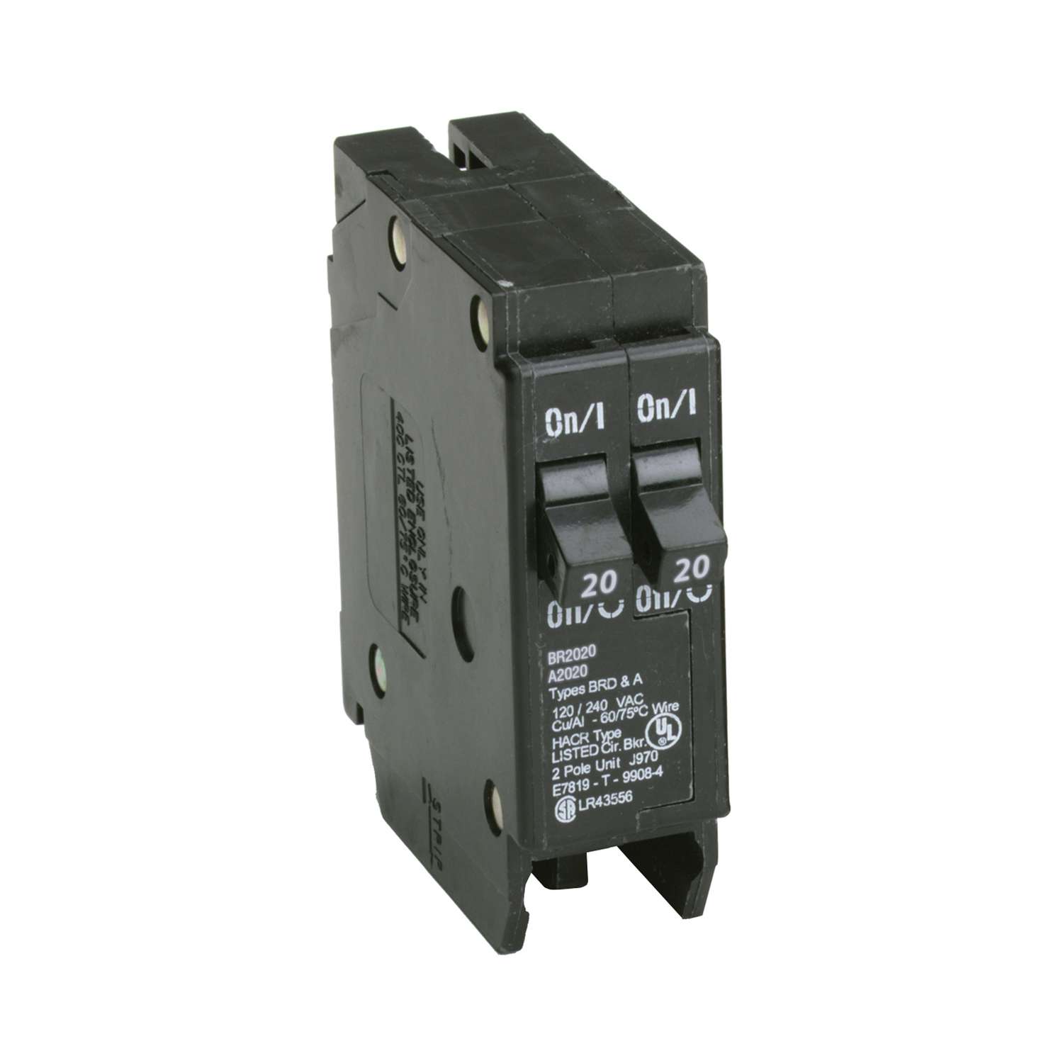 CUTLER HAMMER QCF QCR 2 pole 20 amp 120/240v QCR2020HT Circuit Breaker 