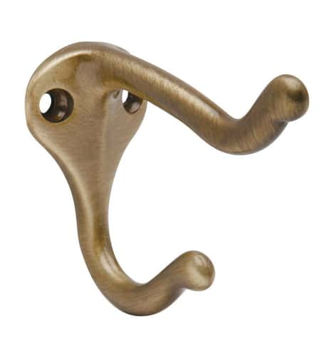 Reed Antiqued Brass Wall Hook - Magnolia