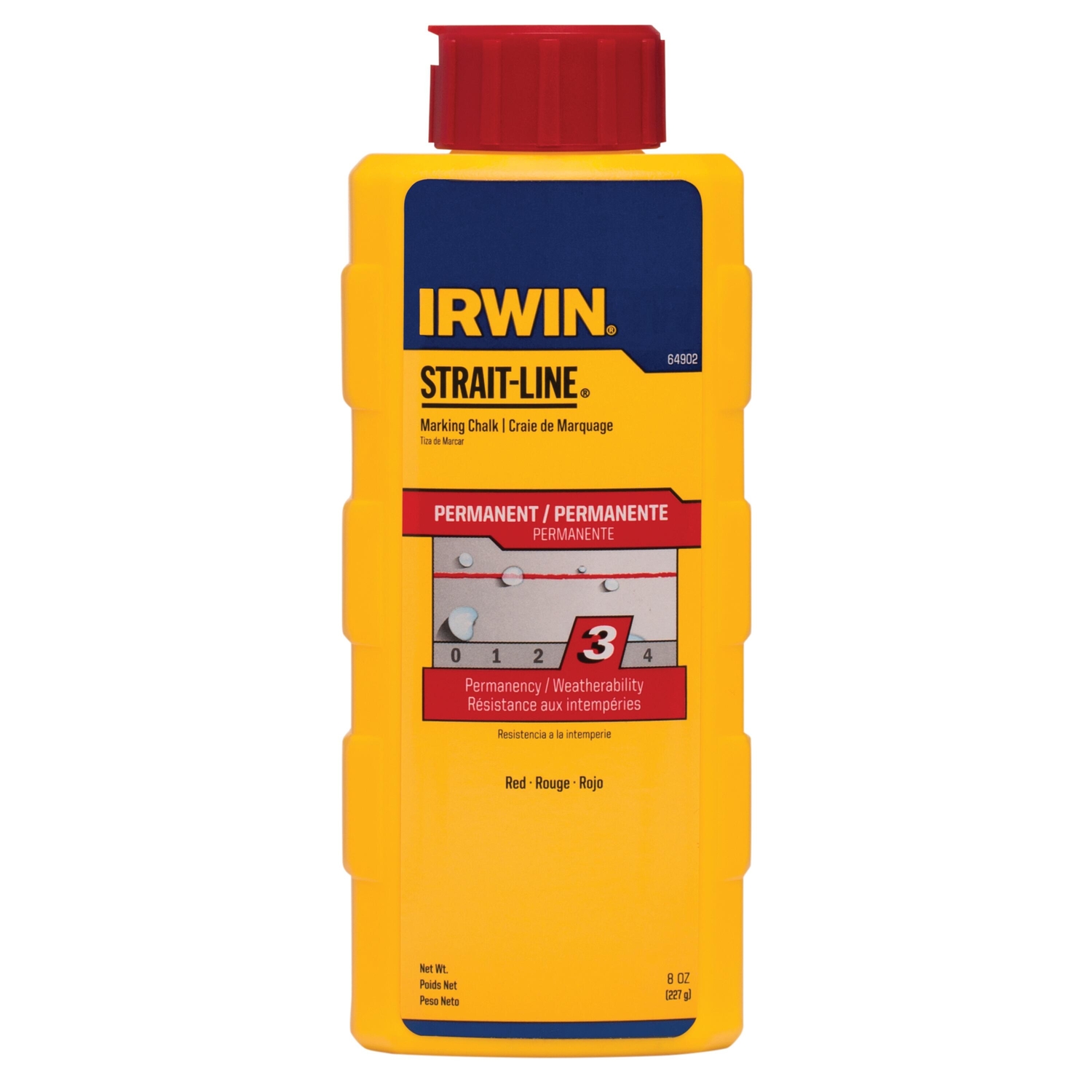 Photos - Other Hand Tools IRWIN Strait-Line 8 oz Permanent Marking Chalk Red 1 pk 64902 