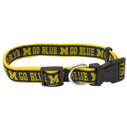 Pets First Team Colors Michigan Wolverines Nylon Dog Collar Medium