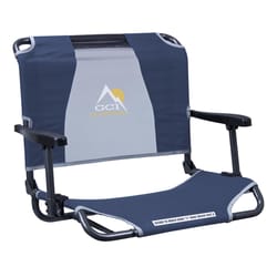 GCI Outdoor Big Comfort Navy Blue Hard Arm Stadium Chair