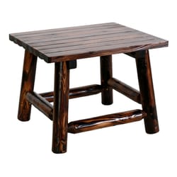 Leigh Country Char-Log Brown Square Wood End Table