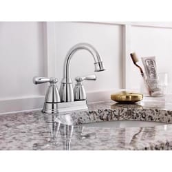 Moen Banbury Chrome Traditional Centerset Bathroom Sink Faucet 4 in.