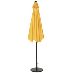 Living Accents 9 ft. Tiltable Yellow Market Umbrella
