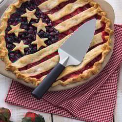 Rada Cutlery Black/Silver Nickel Stainless Steel Pie Server