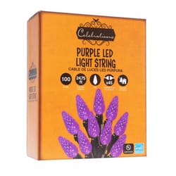 Celebrations Purple 100 ct LED C6 Halloween String Lights