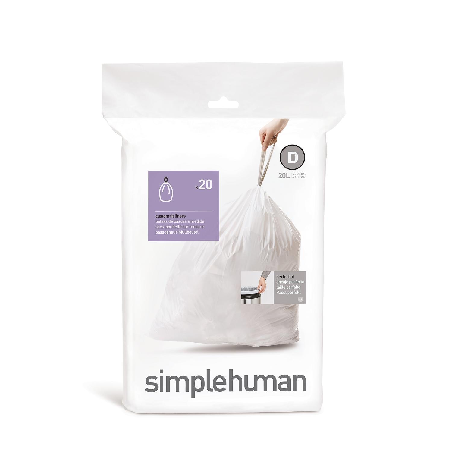 UPC 838810003146 product image for Simplehuman 20L/5.3 Gal Trash Can Liners 20/Pack (CW0163) | upcitemdb.com