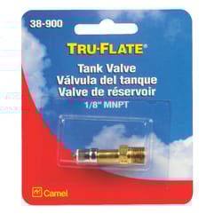 Tru-Flate Brass Tank Valve 1/8 in. Male 1 pc