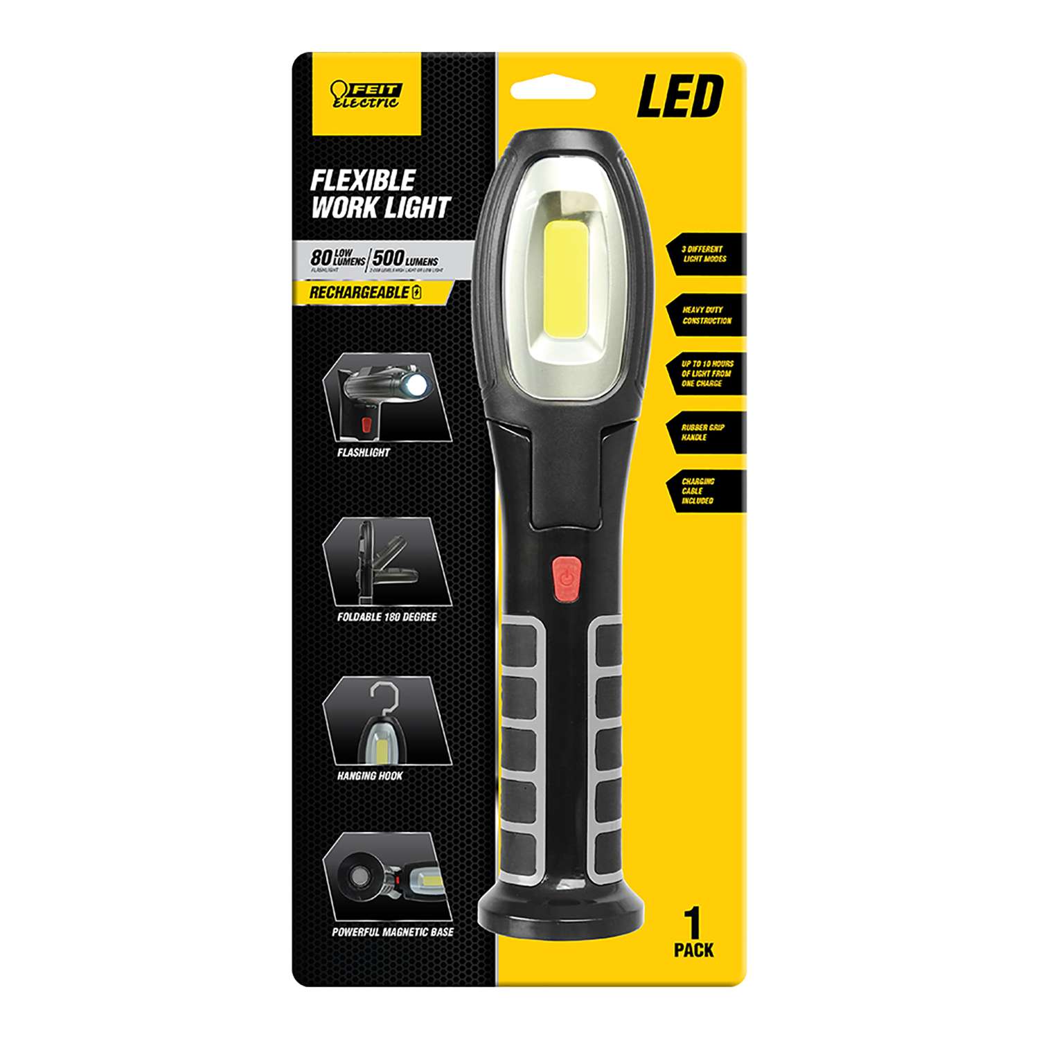 Feit Electric 500 lumens LED Battery Handheld Work Light Ace Hardware