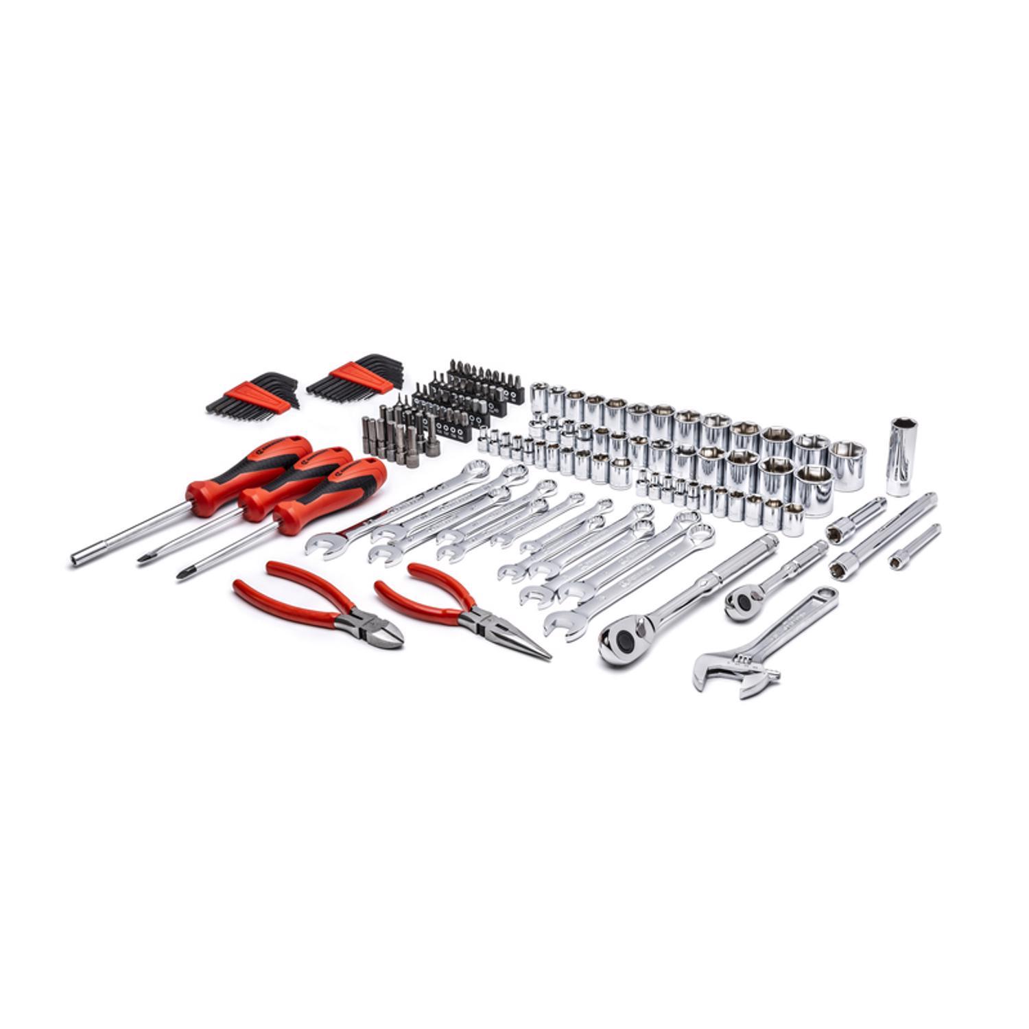Crescent 1/4 and 3/8 in. drive Metric and SAE 6 Point Professional Mechanic’s Tool Set 150 pc Sansujyuku sansujyuku.com