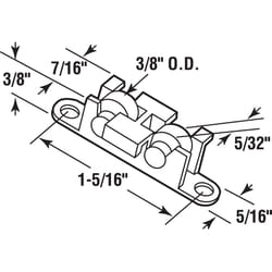 Prime-Line White Plastic Torque Window Roller For Keller/P.G.T. Windows