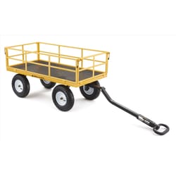 Gorilla Carts 150 ft. Black/Gray Retractable Free Standing Hose Reel Cart -  Ace Hardware