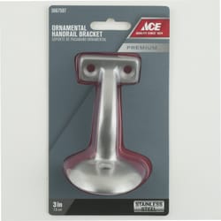 Ace 6 in. H X 3.5 in. W X 3 in. L Stainless Steel Handrail Bracket