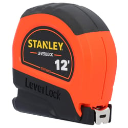 Stanley LeverLock 12 ft. L X 0.5 in. W Compact Tape Measure 1 pk