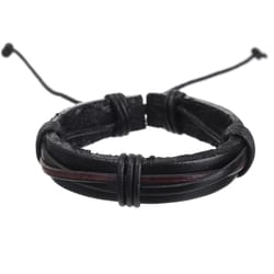 Mad Man Mens Kingston Black/Brown Bracelet Leather