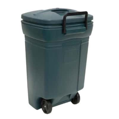 Rubbermaid Roughneck 45 Gal Plastic Wheeled Garbage Can Lid Included Ace Hardware