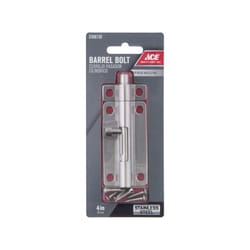 Ace 4 in. L Polished Stainless Steel Heavy Duty Barrel Bolt 1 pk