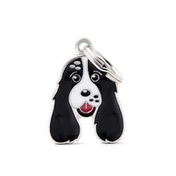 MyFamily Friends Black/White English Cocker Metal Dog Pet Tags