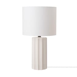 Globe Electric 20 in. Concrete White Table Lamp