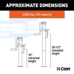 CURT Manual 2000 lb Trailer Jack