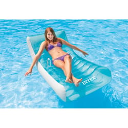 Intex Rockin' Blue/White Vinyl Inflatable Lounge Pool Float
