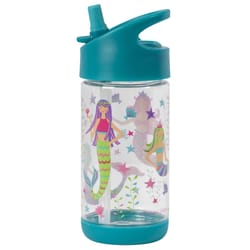 Stephen Joseph Flip Top 12 oz Blue BPA Free Mermaid Kids Water Bottle