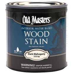 Old Masters Semi-Transparent Dark Mahogany Water-Based Latex Wood Stain 0.5 pt