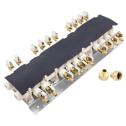 Apollo 1/2 in. PEX Barb in to X 1/2 in. D Barb Brass 20 Port Manifold