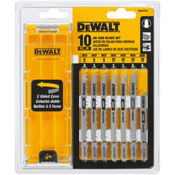 DeWalt 4 in. High Carbon Steel T-Shank Jig Saw Blade Set 10 pk