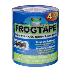 FrogTape  Pro Grade  1.41 in. W x 60 yd. L Blue  Medium Strength  Painter's Tape  4 pk 