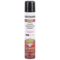 Rust-Oleum Stops Rust Turbo Spray System Gloss Black Protective Enamel Spray Paint 24 oz