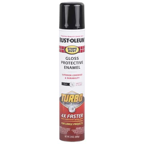 Rust-Oleum Stops Rust 12 oz. Protective Enamel Satin Black Spray Paint (6-pack)