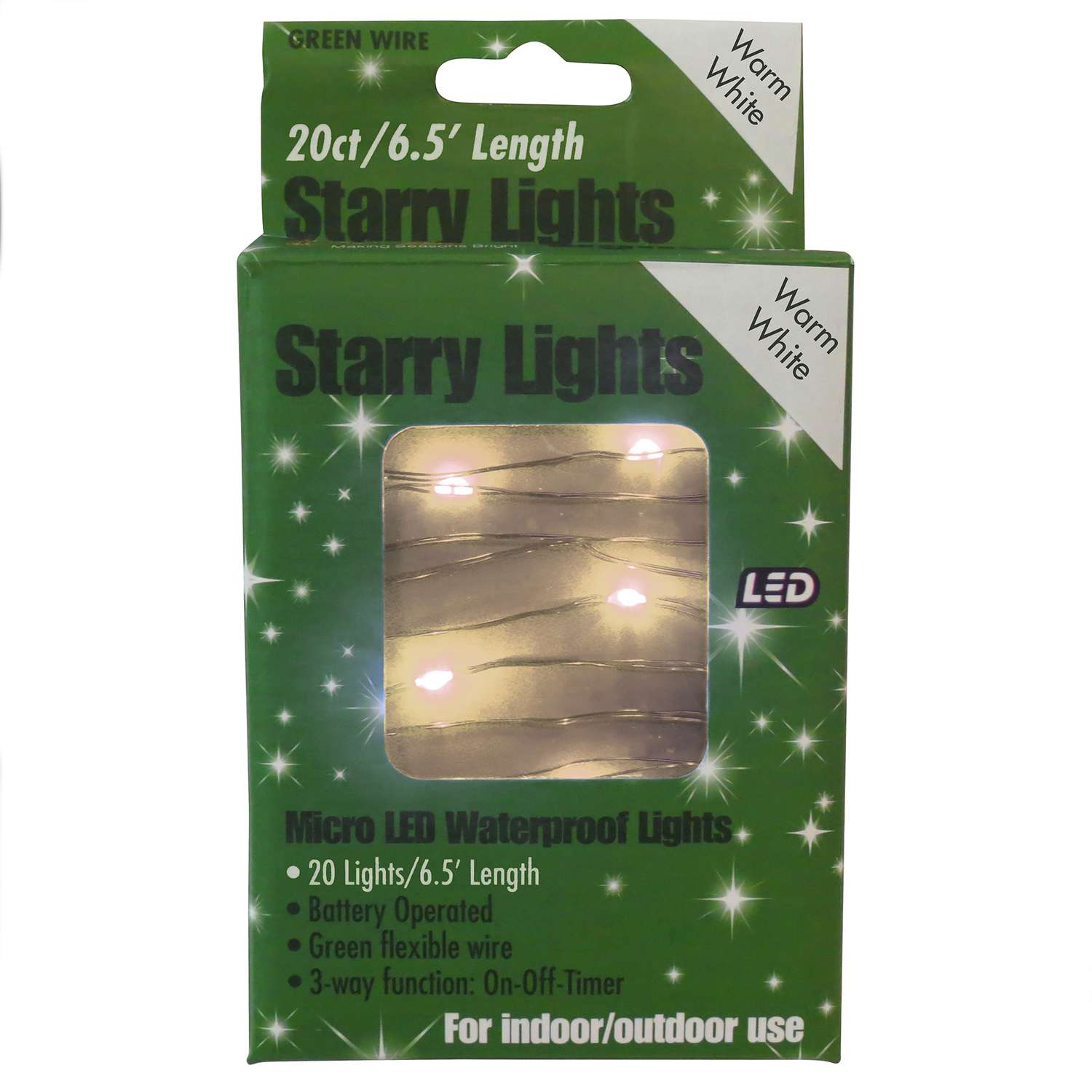 Holiday Bright Lights LED Micro Dot/Fairy Warm White 20 ct Christmas Lights Ace Hardware