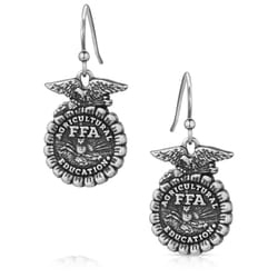 Montana Silversmiths Women's FFA Emblem Silver Earrings Water Resistant