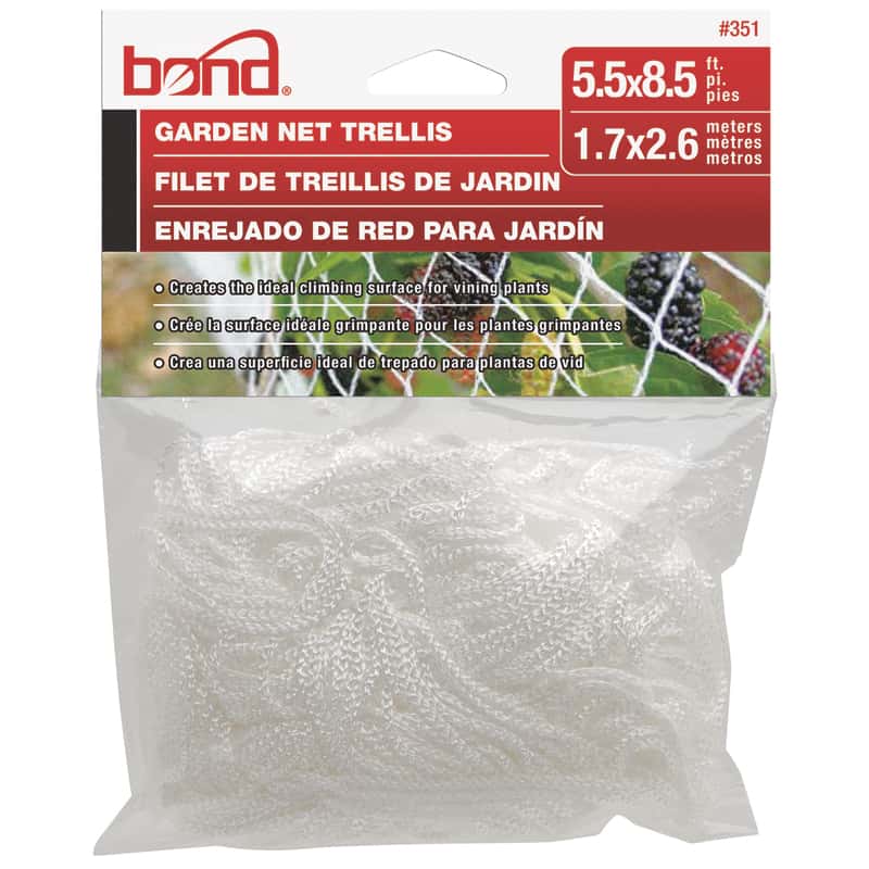 Bond 66 in. W X 102 in. D White Cotton Garden Net Trellis Ace Hardware
