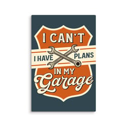 P Graham Dunn 12 in. H X 0.25 in. W X 8 in. L Multicolored Metal Plans in My Garage Sign