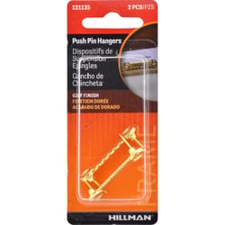 HILLMAN Gilt Sawtooth Picture Hanger 2 pk