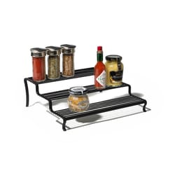 Spectrum Ashley 10.25 in. L X 12 in. W X 4 in. H Black Tiered Storage Organizer