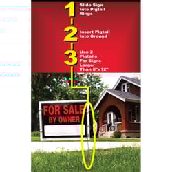 HILLMAN English Assorted Blank Pigtail Sign Stake 28 in. H X 1.75 in. W