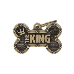 MyFamily Bronx Gold Bone The King Aluminum Dog Pet Tags