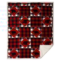 Carstens Inc 68 in. H X 54 in. L Multicolored Polyester Plush Throw Blanket