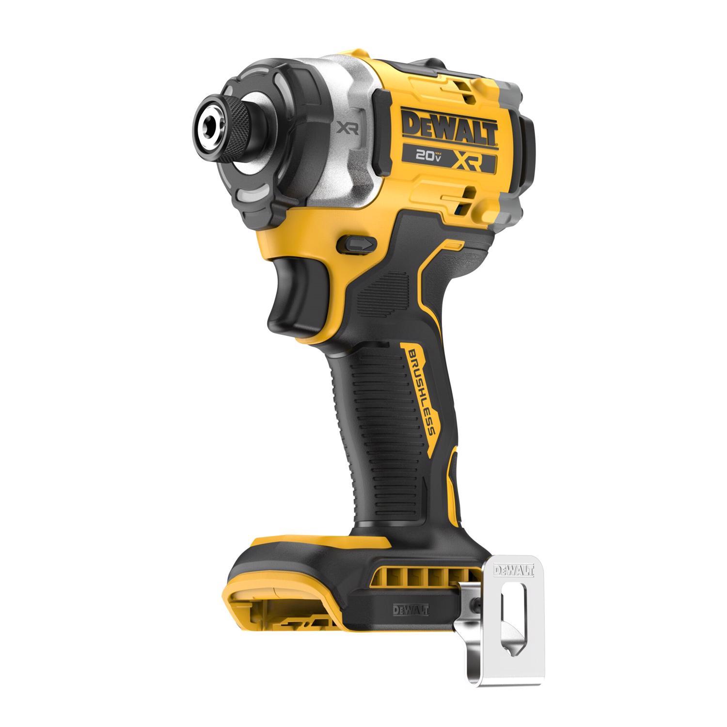 Photos - Drill / Screwdriver DeWALT 20V MAX XR 1/4 in. Cordless Brushless 3-Speed Impact Driver Tool On 