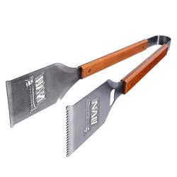 Sportula NCAA Stainless Steel Brown/Silver Grill Tongs 1 pc