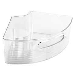 iDesign Lazy Susan Clear Kitchen Bin 4.25 in. H X 7.5 in. W