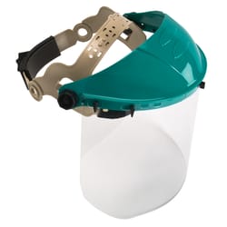 Safety Works Ratchet Adjustable Headgear with Faceshield Green